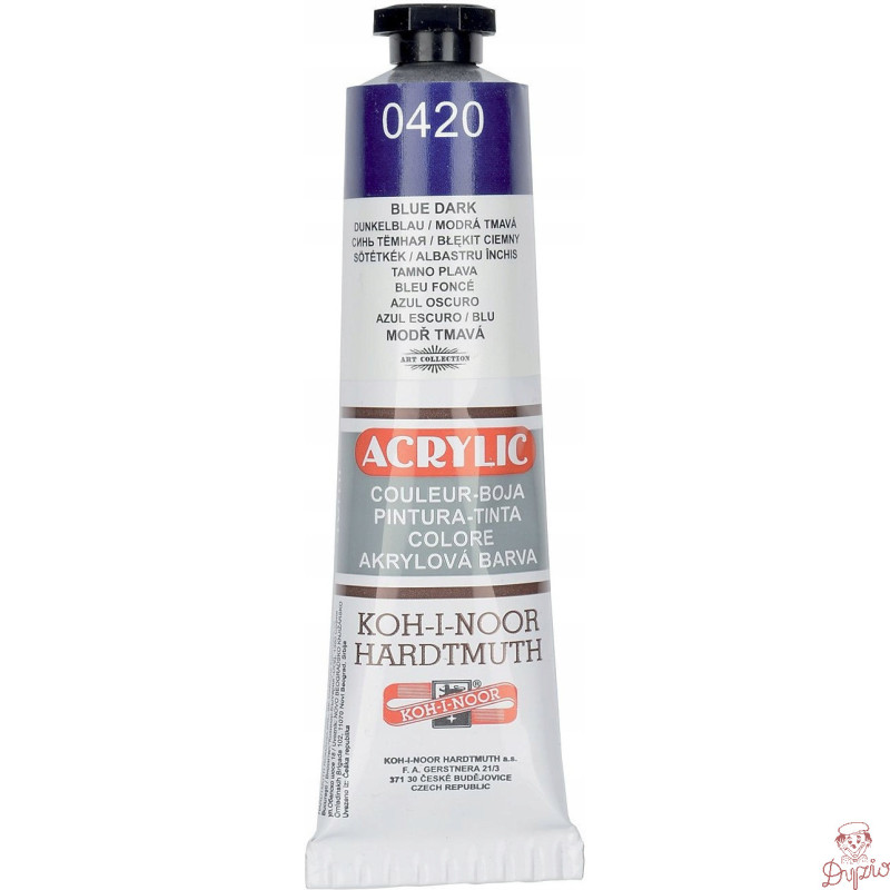 Farba akrylowa 162718 ciemno niebieska 0420 40ml. KOH-I-NOOR
