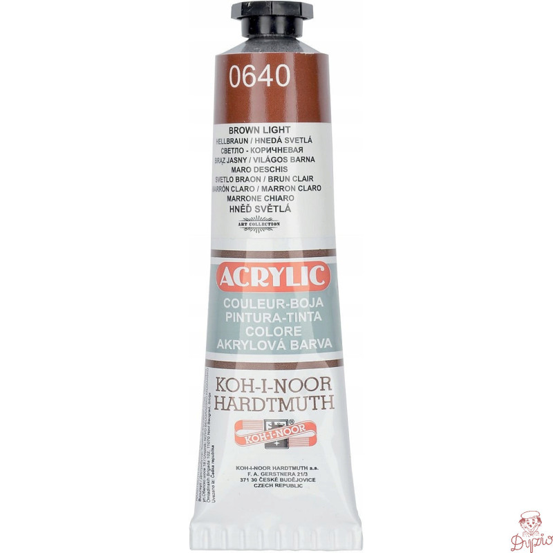 Farba akrylowa 40ml jasno brązowa 162738 KOH-I-NOOR