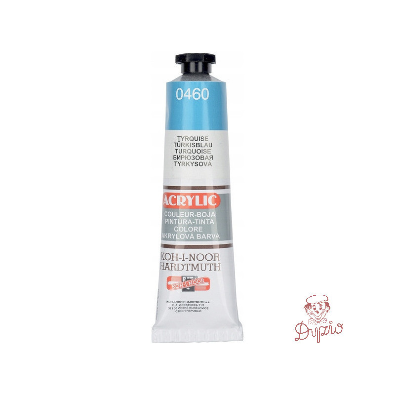 Farba akrylowa 162735 turkus 0460 40ml. KOH-I-NOOR