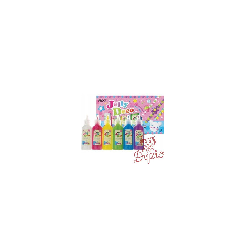 Farby JELLY DECO 6kol 22ml AMOS JD22P6 170-2108