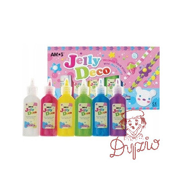 Farby JELLY DECO 6kol 22ml AMOS JD22P6 170-2108
