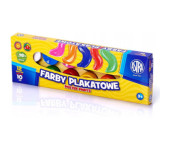 Farby plakatowe zestaw 12 kolorów 10ml szkolne 83115902 ASTRA