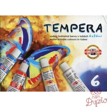 Farby TEMPERY 16ml. 6 kolorów 162547 KOH-I-NOOR