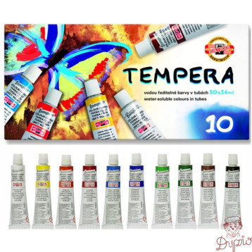 Farby TEMPERY 16ml. 10 kolorów 162548 KOH-I-NOOR