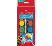 Farby szkolne 12 kolorów kasetka 30mm 120018 FABER-CASTELL