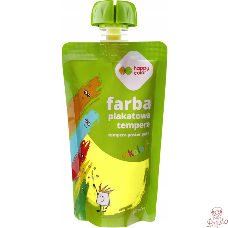 Farba plakatowa tempera żółta 100ml HA 3310 0100-1 HAPPY COLOR