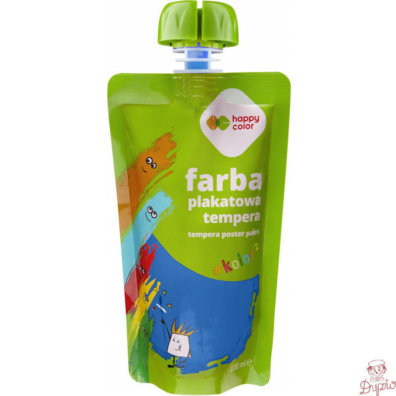 Farba plakatowa tempera niebieska 100ml HA 3310 0100-3 HAPPY COLOR