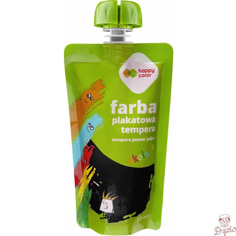 Farba plakatowa tempera czarna 100ml HA 3310 0100-9 HAPPY COLOR