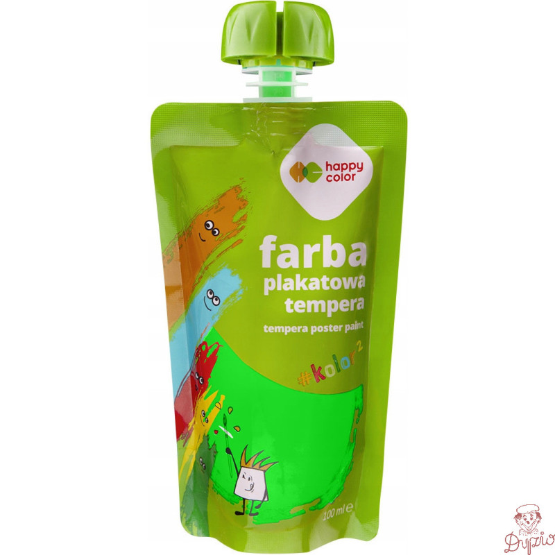 Farba plakatowa tempera neonowa zielona 100ml HA 3310 0100-03 HAPPY COLOR