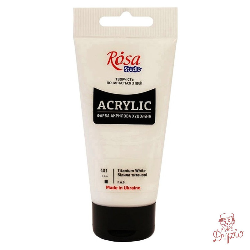 Farba akrylowa Rosa Studio 75ml TITANIUM WHITE 401