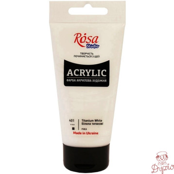 Farba akrylowa Rosa Studio 75ml TITANIUM WHITE 401