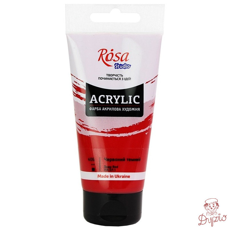Farba akrylowa Rosa Studio 75ml DARK RED 406