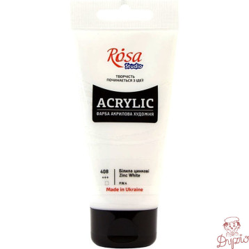 Farba akrylowa Rosa Studio 75ml ZINC WHITE 408