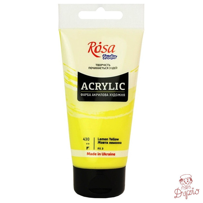 Farba akrylowa Rosa Studio 75ml LEMON YELLOW 430
