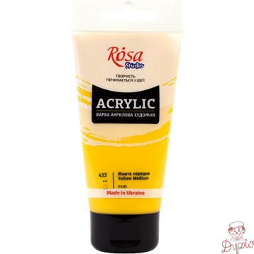 Farba akrylowa Rosa Studio 75ml YELLOW MEDIUM 433
