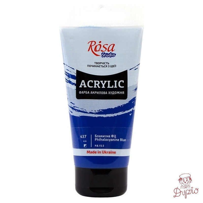 Farba akrylowa Rosa Studio 75ml PHTHALOCYANINE BLUE 437