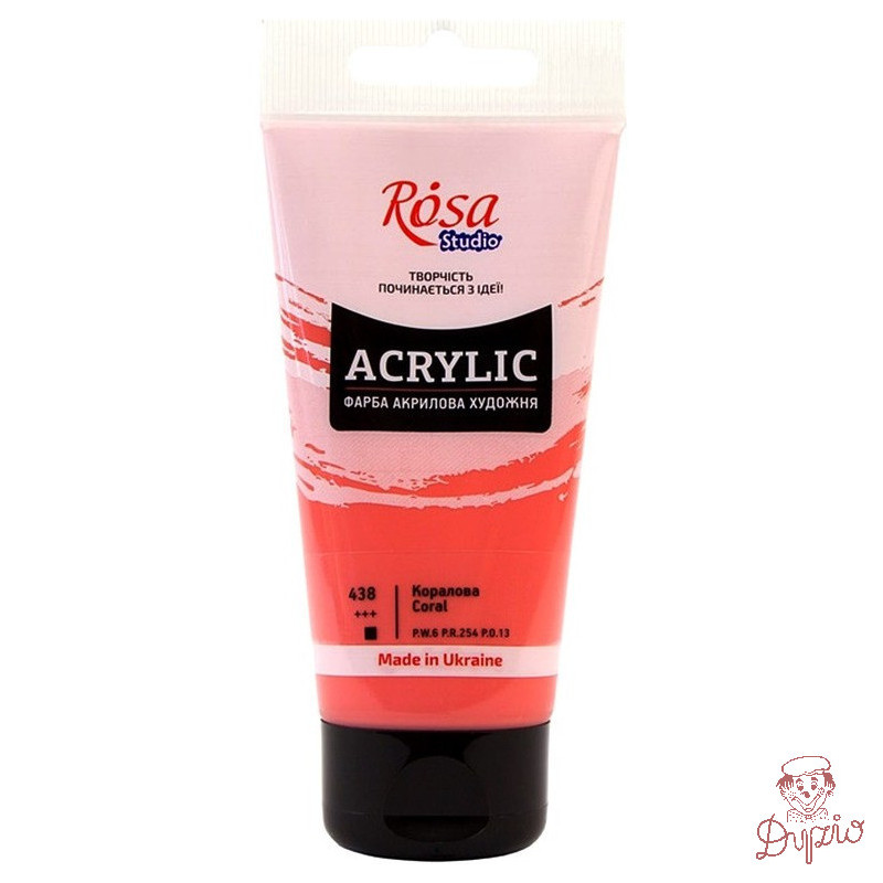 Farba akrylowa Rosa Studio 75ml CORAL 438