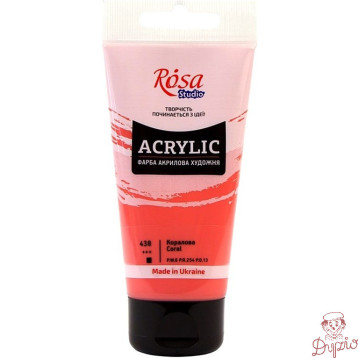 Farba akrylowa Rosa Studio 75ml CORAL 438
