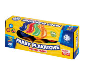 Farby plakatowe zestaw 10 kolorów 20ml szkolne Standard Box 301123044 ASTRA