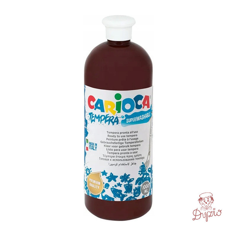 Farba CARIOCA TEMPERA 1000ml brązowa 170-2660