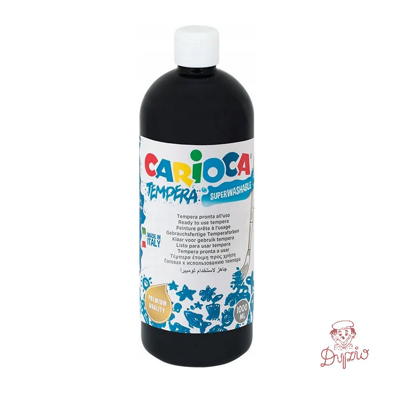 Farba CARIOCA TEMPERA 1000ml czarna 170-2642