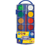 Farby akwarelowe szkolne zestaw 12 kolorów + pędzelek 832169050 ASTRA
