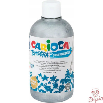 Farba CARIOCA TEMPERA 500ml srebrna (40427/20) 170-2714