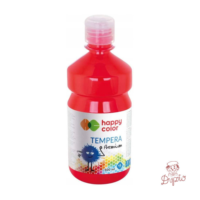 Farba TEMPERA Premium 500ml czerwona HAPPY COLOR HA 3310 0500-2