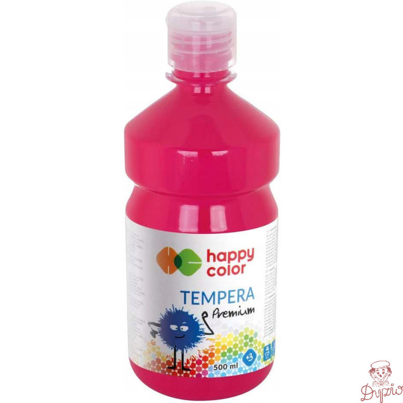 Farba TEMPERA Premium 500ml ciemnoróżowa HAPPY COLOR HA 3310 0500-22