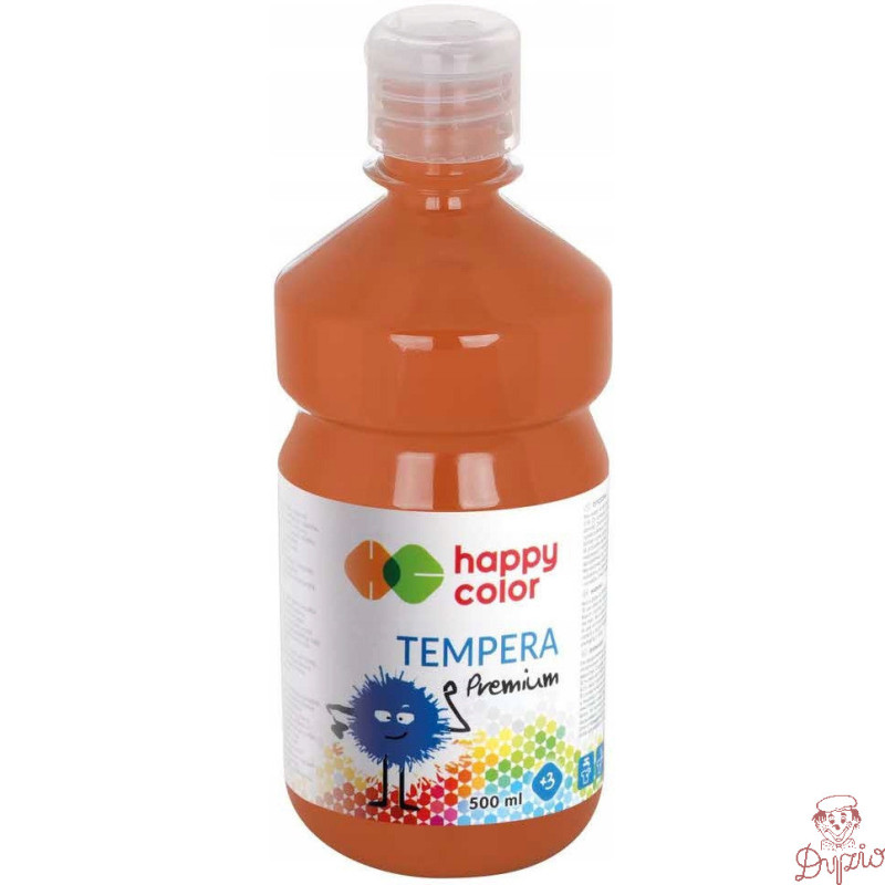 Farba TEMPERA Premium 500ml brązowa HAPPY COLOR HA 3310 0500-7