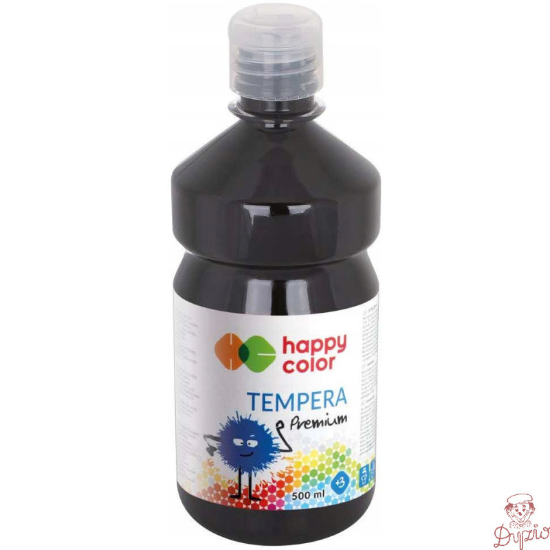 Farba TEMPERA Premium 500ml czarna HAPPY COLOR HA 3310 0500-9