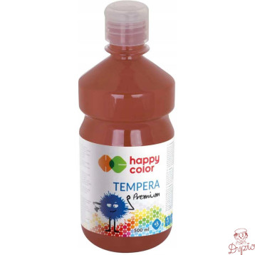 Farba TEMPERA Premium 500ml ciemnobrązowa HAPPY COLOR HA 3310 500-75