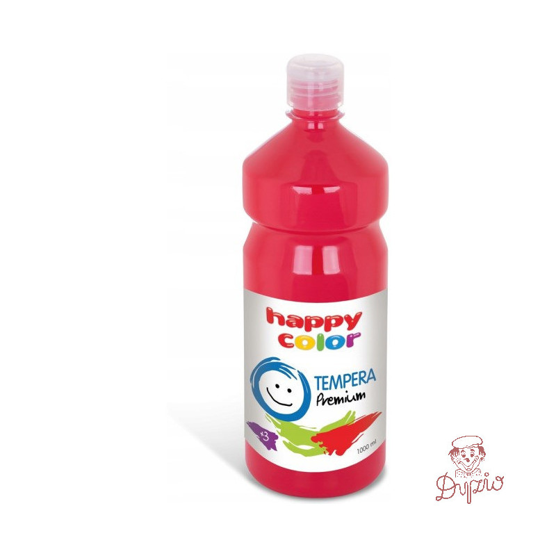 Farba TEMPERA Premium 1000ml ciemno czerwona HAPPY COLOR 3310 1000-26