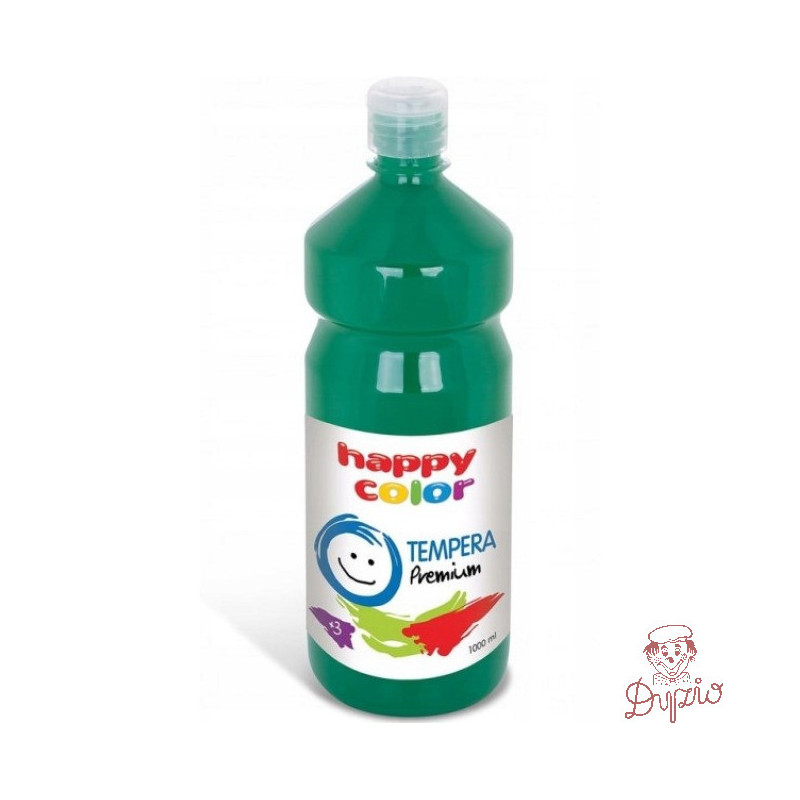 Farba TEMPERA Premium 1000ml ciemnozielona HAPPY COLOR 3310 1000-52