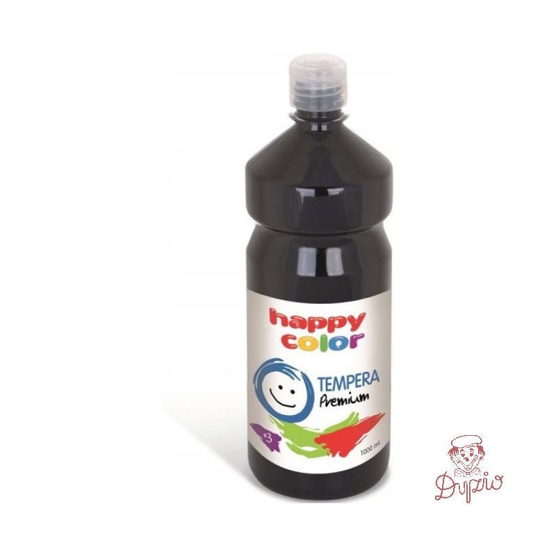 Farba TEMPERA Premium 1000ml czarna HAPPY COLOR 3310 1000-9