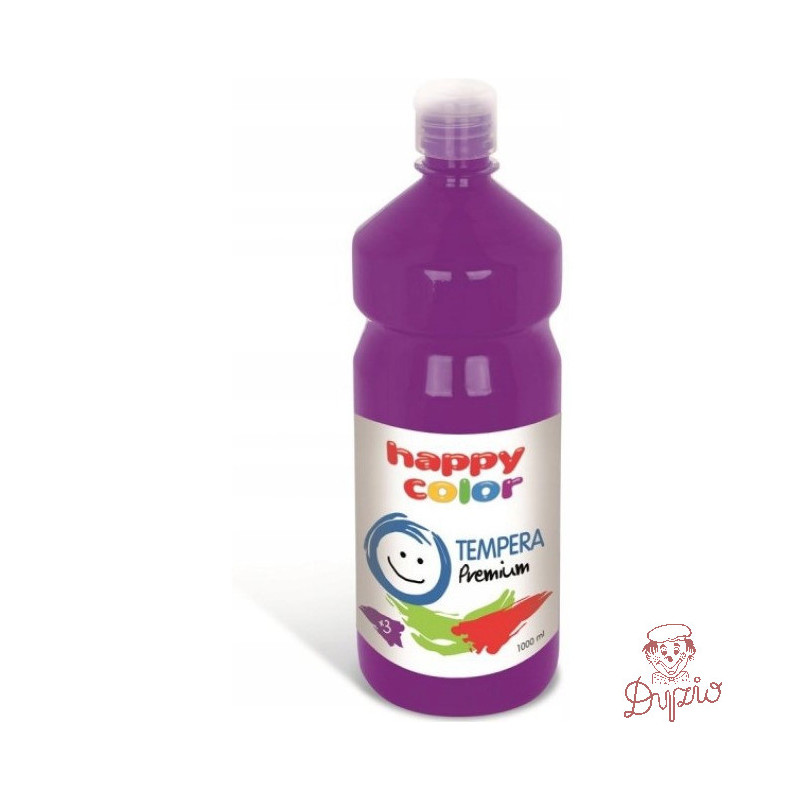 Farba TEMPERA Premium 1000ml śliwkowa HAPPY COLOR 3310 1000-63