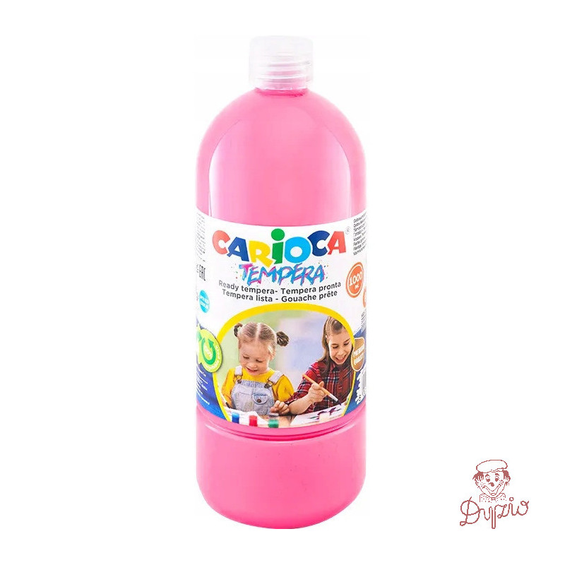 Farba CARIOCA TEMPERA 1000 ml różowa (40430/09) 170-2661