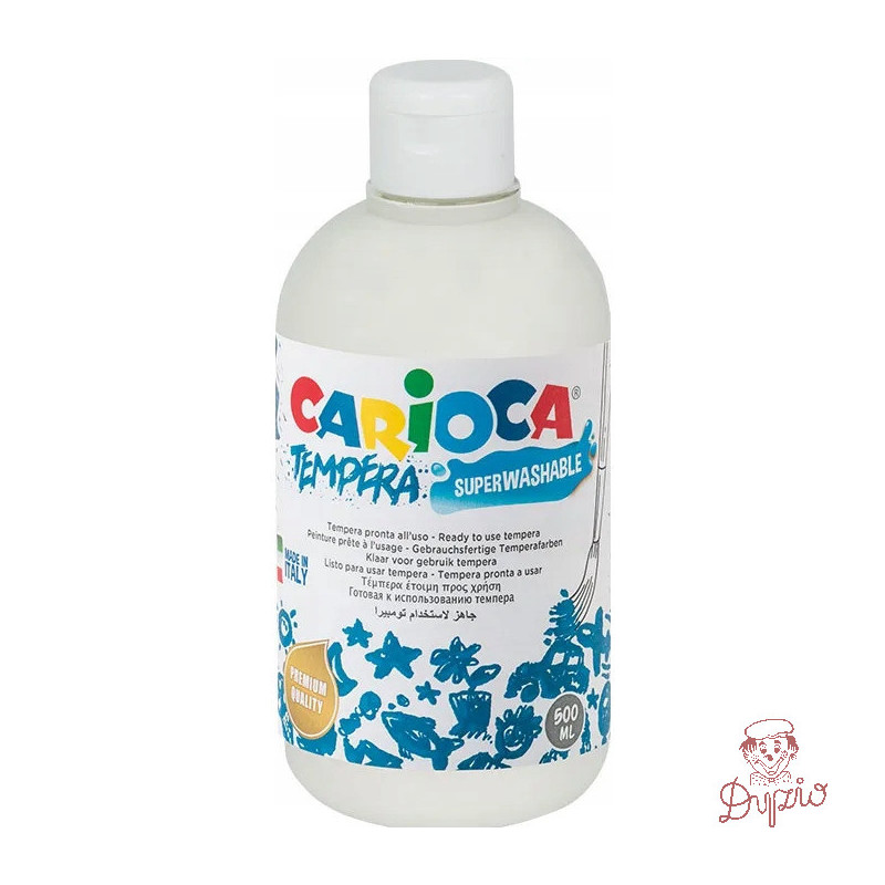 Farba TEMPERA biała CARIOCA 500ml 40427/01