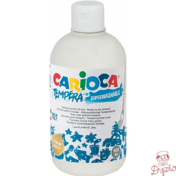 Farba TEMPERA biała CARIOCA 500ml 40427/01