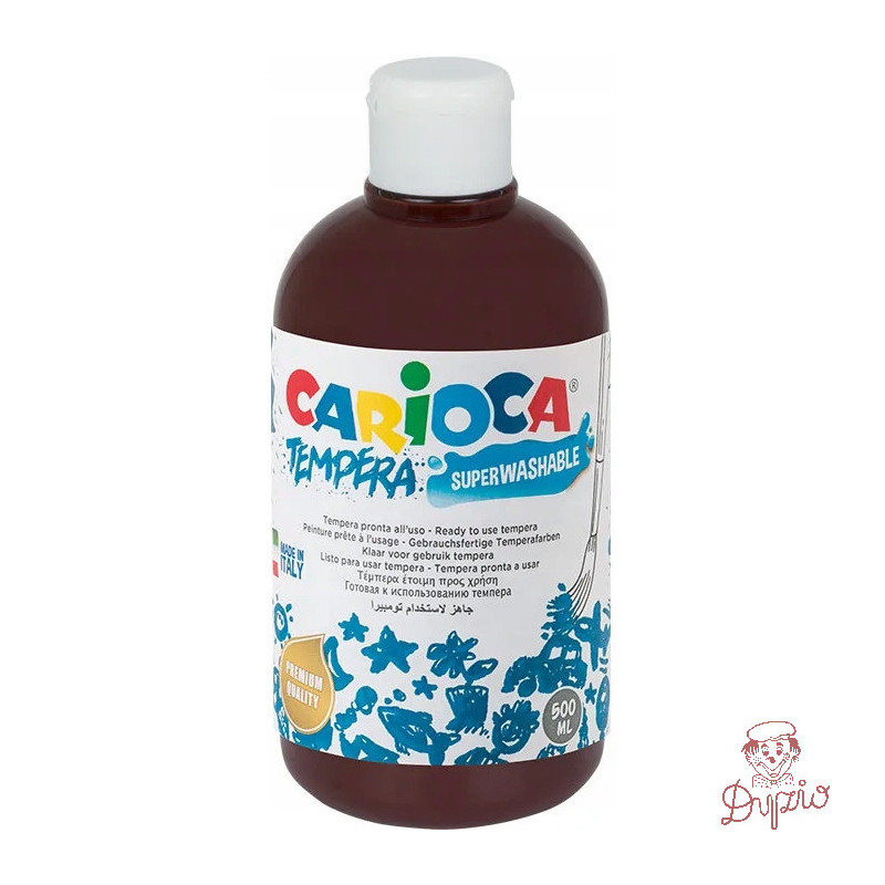 Farba TEMPERA brązowa CARIOCA 500ml 40427/06