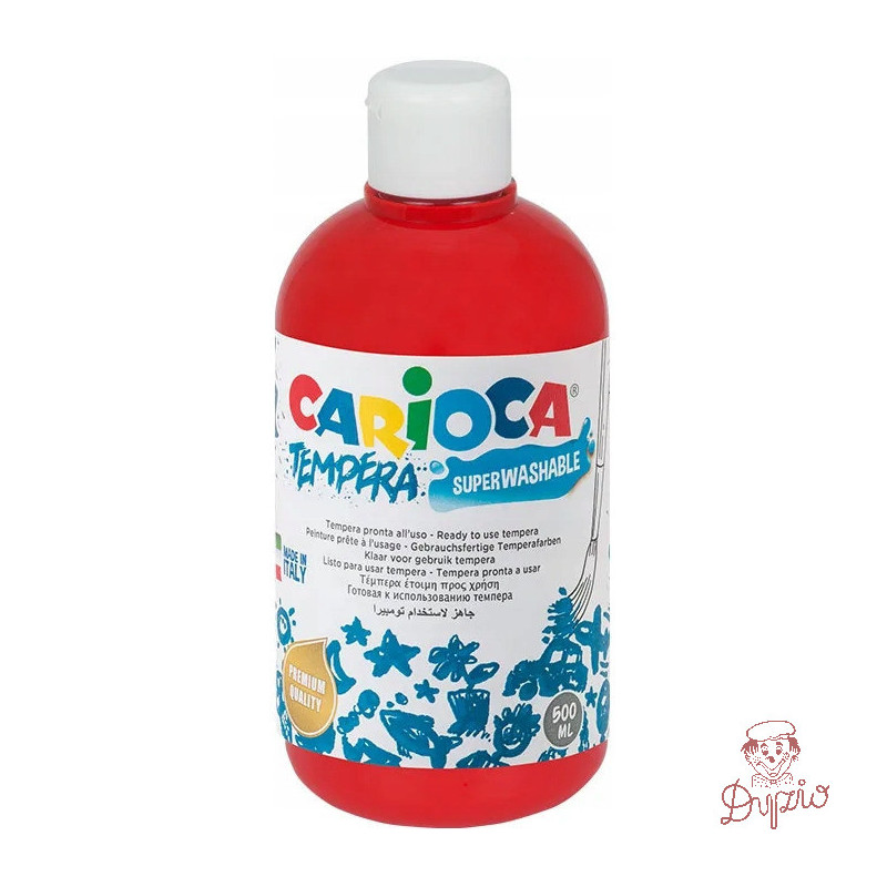 Farba TEMPERA czerwona CARIOCA 500ml 40427/10