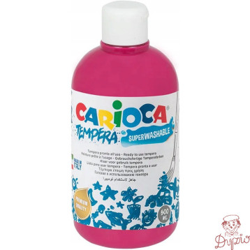 Farba TEMPERA ciemno różowa CARIOCA 500ml 40427/04