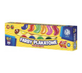Farby plakatowe szkolne 13 kolorów 20ml zestaw 301115005 ASTRA