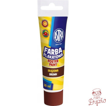 Farba plakatowa w tubkach 30ml szkolna brązowa 83110913 ASTRA
