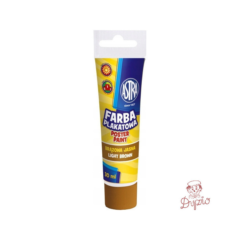 Farba plakatowa w tubkach 30ml szkolna jasna brązowa 83110912 ASTRA