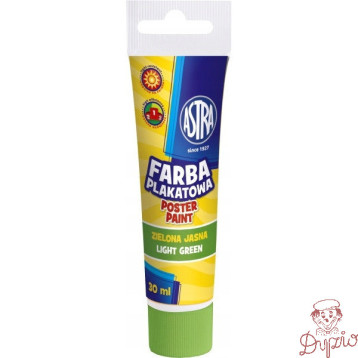 Farba plakatowa w tubkach 30ml szkolna jasna zielona 83110910 ASTRA