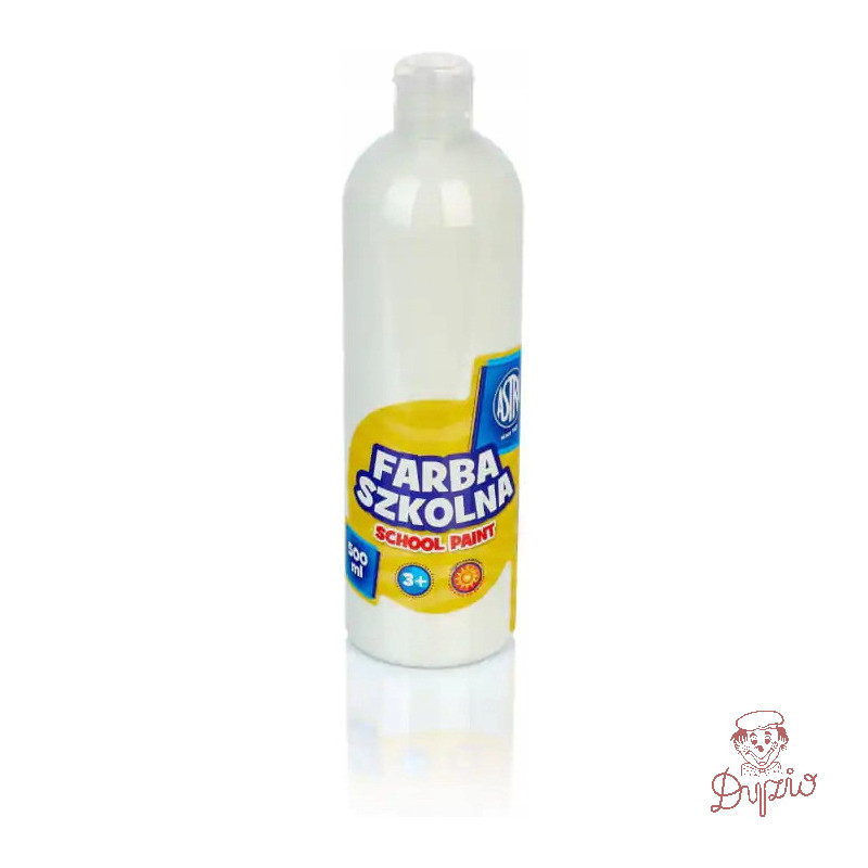 Farba plakatowa szkolna 500ml biała 83410904 ASTRA