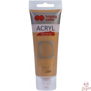 Farba akrylowa 75ml głębokie złoto metallik HA 7370 0075-114 HAPPY COLOR