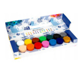 Farby plakatowe szkolne 12 kolorów + 2 gratis srebrna złota 20ml 400167100 OXFORD
