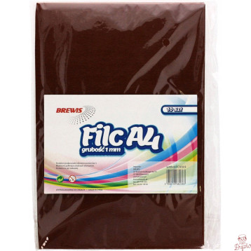 Filc A4 brązowy FC410-9 1mm (10ark.) 682383 BREWIS